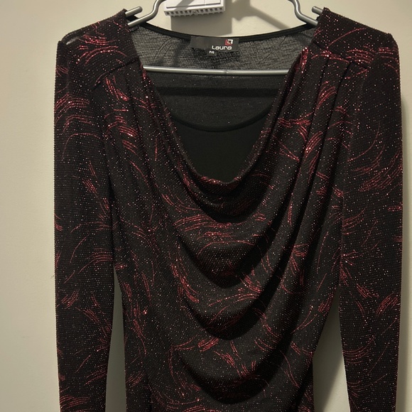 Laura glitter drape front top - Picture 1 of 2